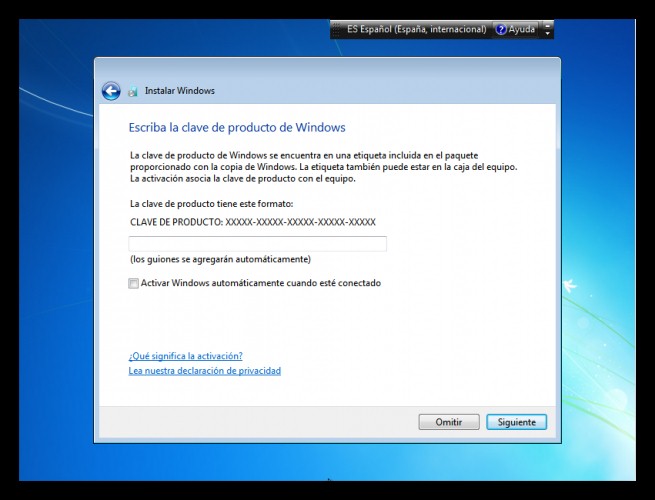 Product Activation Key-Win7