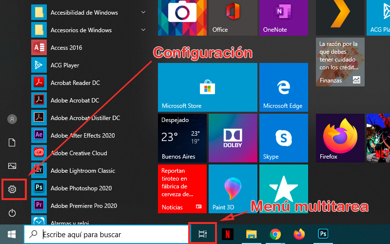 enter Windows 10 settings