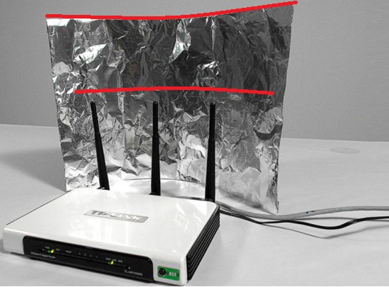 how to amplify wifi signal, with aluminum foil