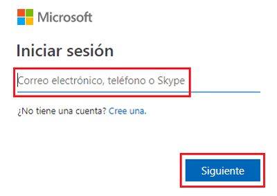 Login with email, phone or skype in Outlook
