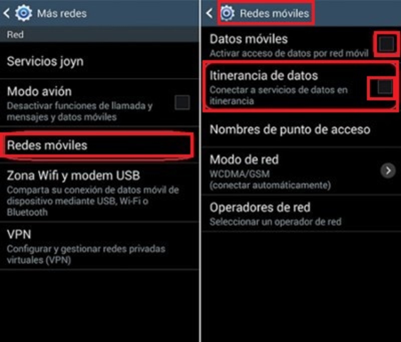 disable roaming