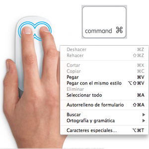 copy, cut and paste with Mac mouse
