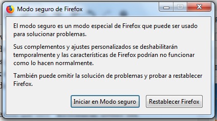 start safe mode firefox