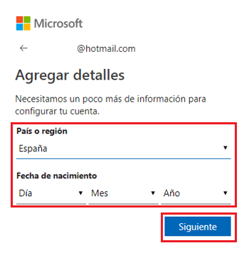 Country or region and date of birth Microsoft Windows ID accounts