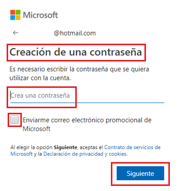 Microsoft Windows Live account password creation