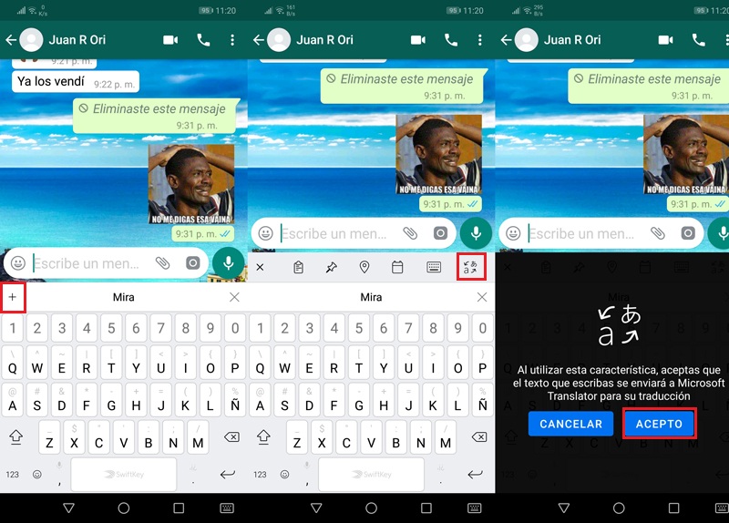 Translate WhatsApp messages automatically