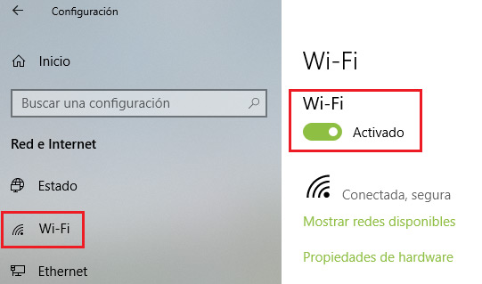 Enable disable Wifi connection in Windows 10