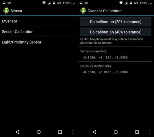 Calibrate the Android smartphone gyroscope