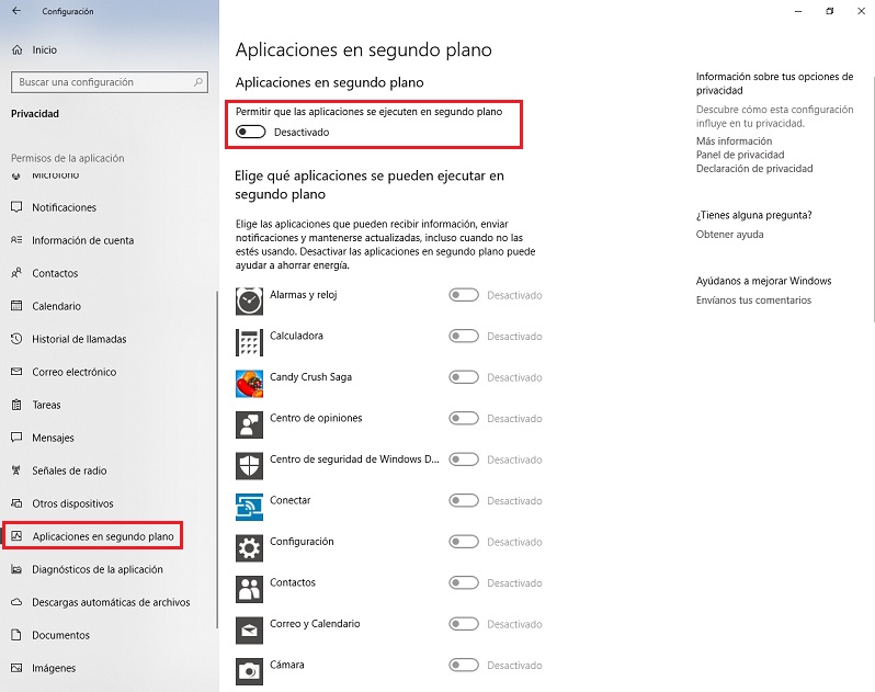 disable background apps in windows 10
