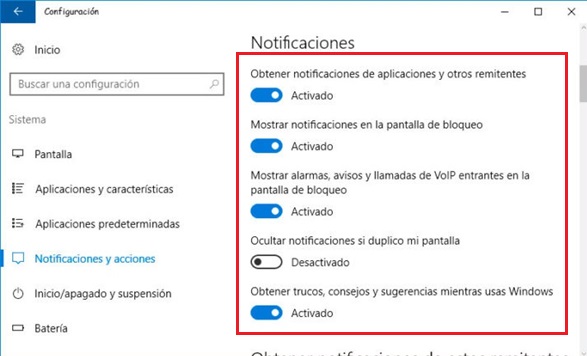 disable tips and tricks in windows 10