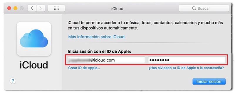Start iCloud apple session from Mac computer