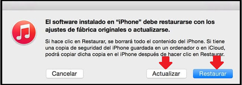 Steps to put and activate the restore mode on the iPhone or iPad