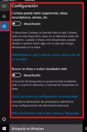 disable Cortana