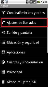 android call setting