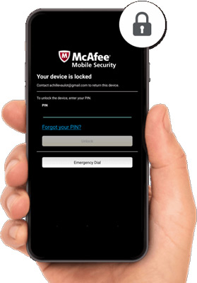 Create Security Pin on Smartphone with McAfee Security