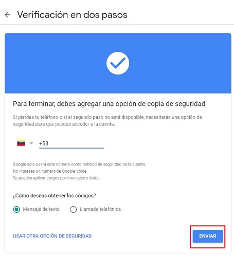 google password change use two step verification get code