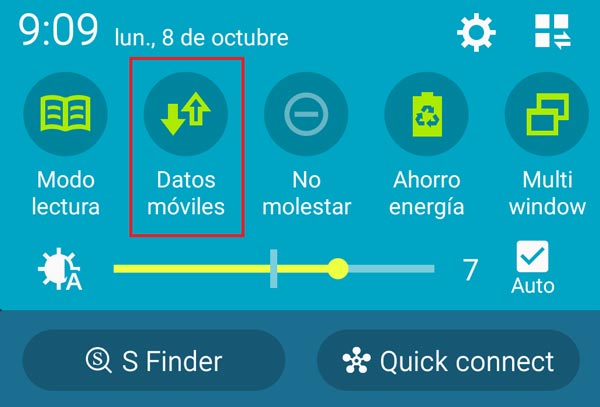 Enable disable mobile data quickly Android
