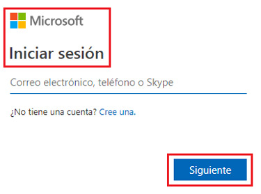 Enter email, phone or skype login Microsoft