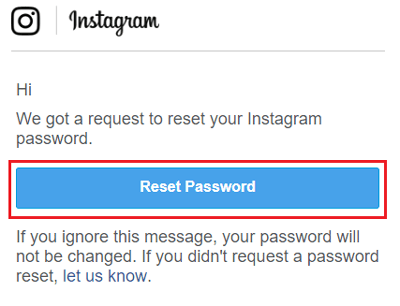 Reset Instagram Password 