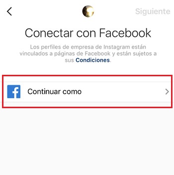 Connect Instagram with Facebook