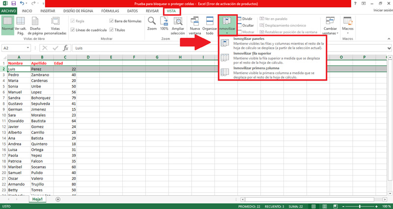 Steps to lock or protect cells in Excel from being modified on Windows and Mac