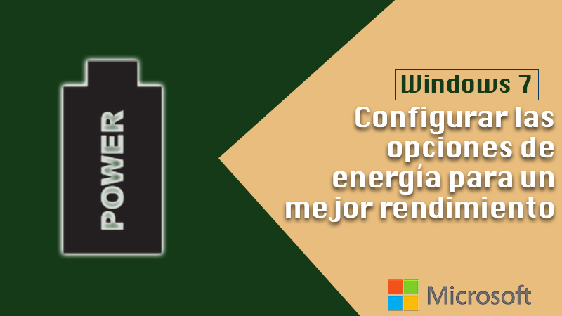 Configure Power Options for Best Performance in Windows 7