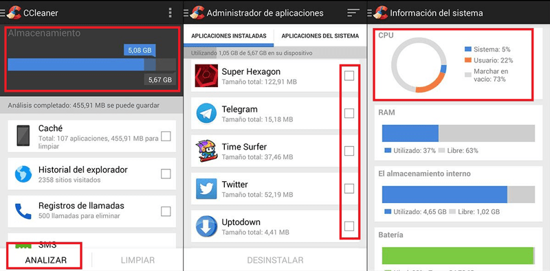 Install new update Ccleaner for Android