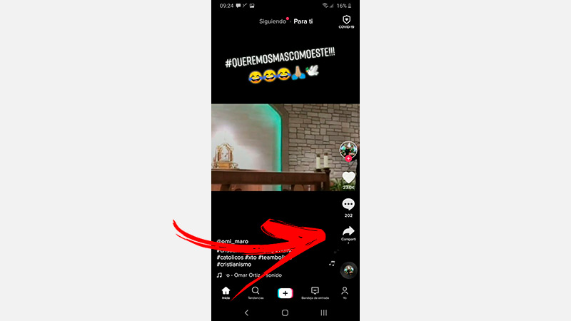 Learn the steps to share TikTok videos on any social network without downloading them