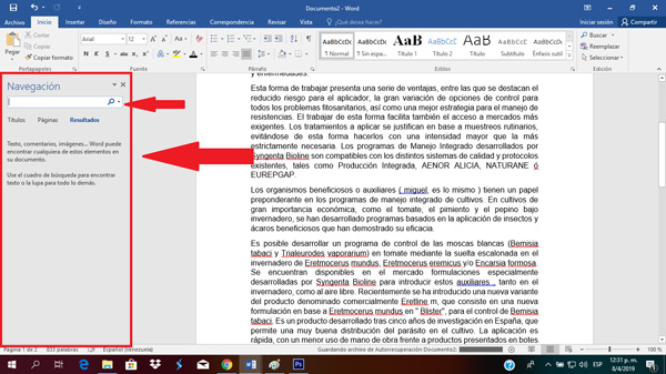 Steps to search and find a word within a text in Microsoft Word