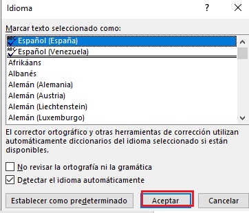 change language from revision options