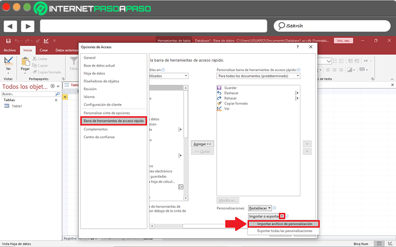 Learn step by step how to export and import custom settings in Access