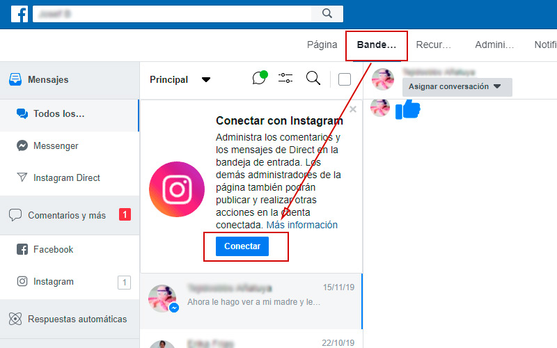 Learn step by step how to manage all the comments on your Instagram profile from Facebook - Inbox
