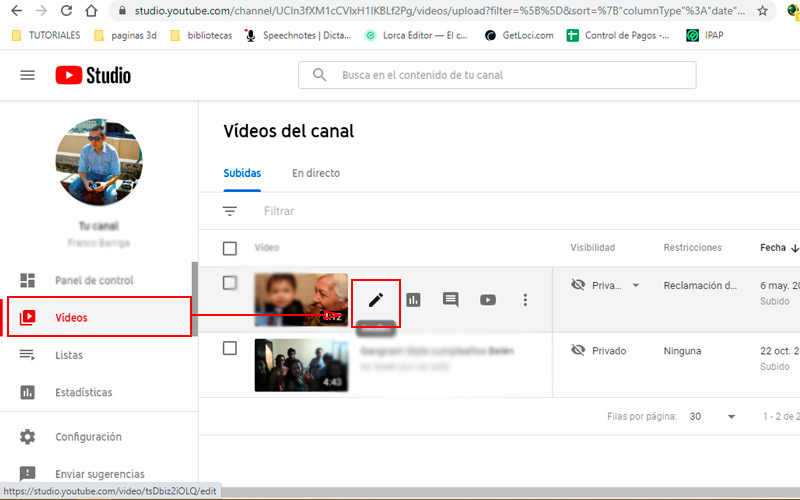Learn the steps to activate the functions section in the videos of your YouTube channel edit video