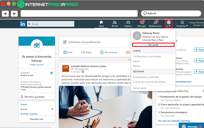 Learn step by step how to add courses and certificates to your LinkedIn profile