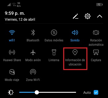 Enable or disable location on Android