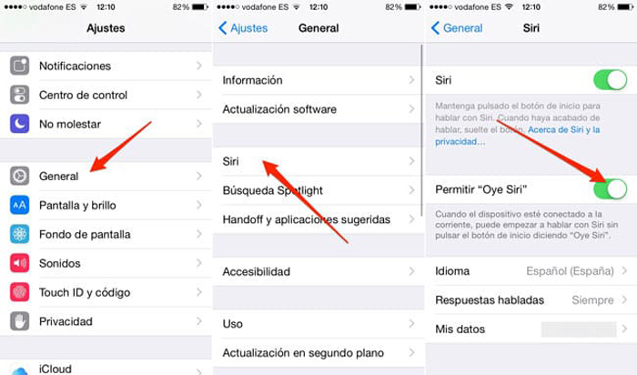 Steps activate Siri with voice for iphone ipad
