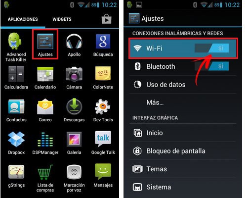 Enable Wifi connection on Android phone