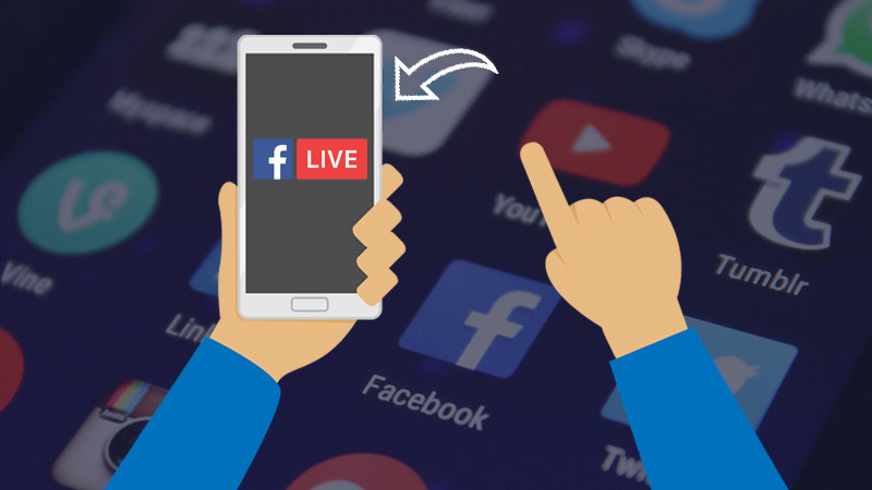 What are the steps to stream a video from Facebook Live?
