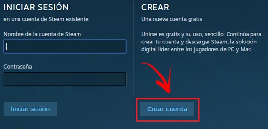 Step 2 to register new user on Steam