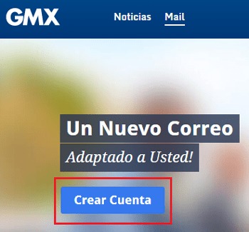 First step to create a GMX Mail account