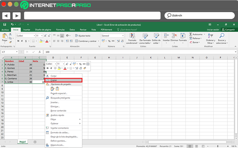 Steps to insert a Microsoft Excel spreadsheet into Word