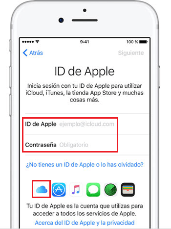 Apple ID Login to iCloud for iPhone