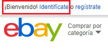 Step 1 to identify yourself on eBay