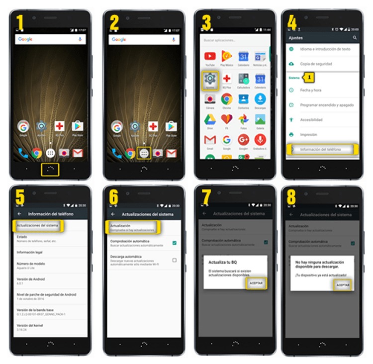 Guide to update BQ phone step by step