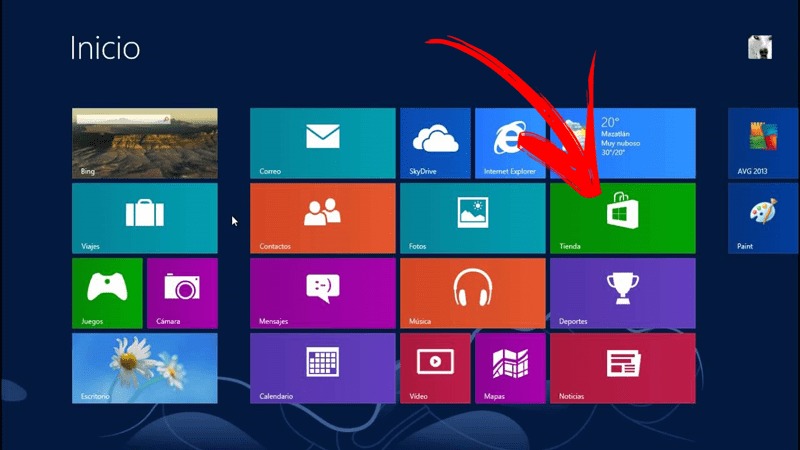 Enter Windows 8 store check for updates