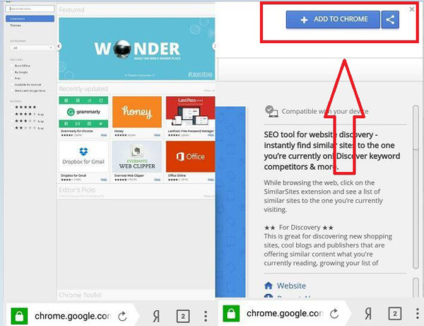 Steps to install and use Chrome extensions on your Android phone