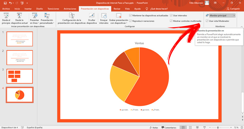 Learn step by step how to use Presenter View to view speaker notes in PowerPoint