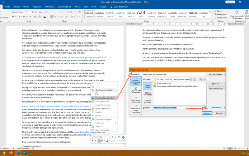 Microsoft Word文書からハイパーリンクを削除する方法
