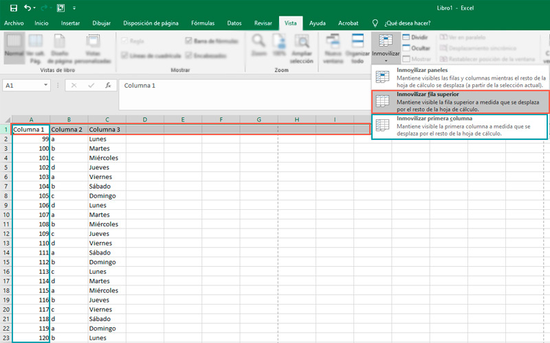 Steps to fix a row in your Microsoft Excel spreadsheets freeze first row panels