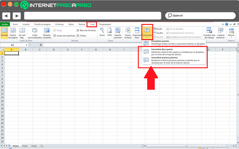 Steps to pin a column in a Microsoft Excel spreadsheet